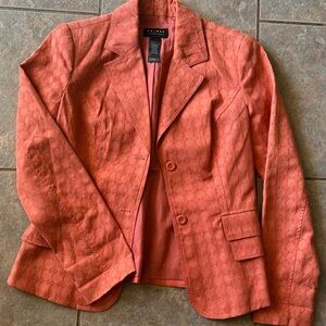 NWOT Axcess Coral Patterned Blazer